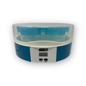 Dash DSY007SS Electric Yogurt Maker Digital Display Timer Seven 8oz Glass Jars